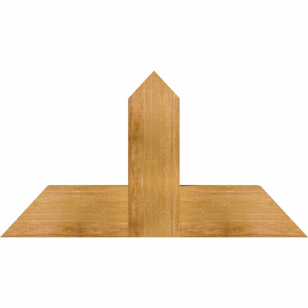 Ekena Millwork Portland Rough Sawn Timber Gable Bracket, Western Red Cedar, 36"W x 19"H x 4"D x 6"F, 13/12 Pitch GBW036X19X0406POR00RWR - main